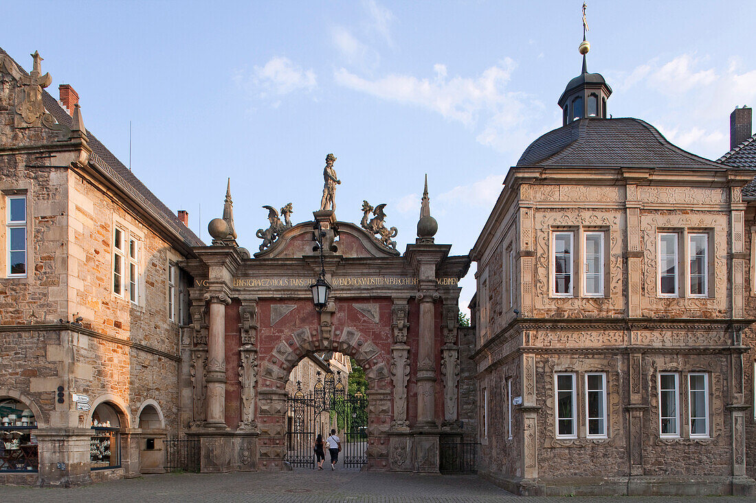 Castle portal, Buckeburg castle, Buckeburg, Lower Saxony, Germany