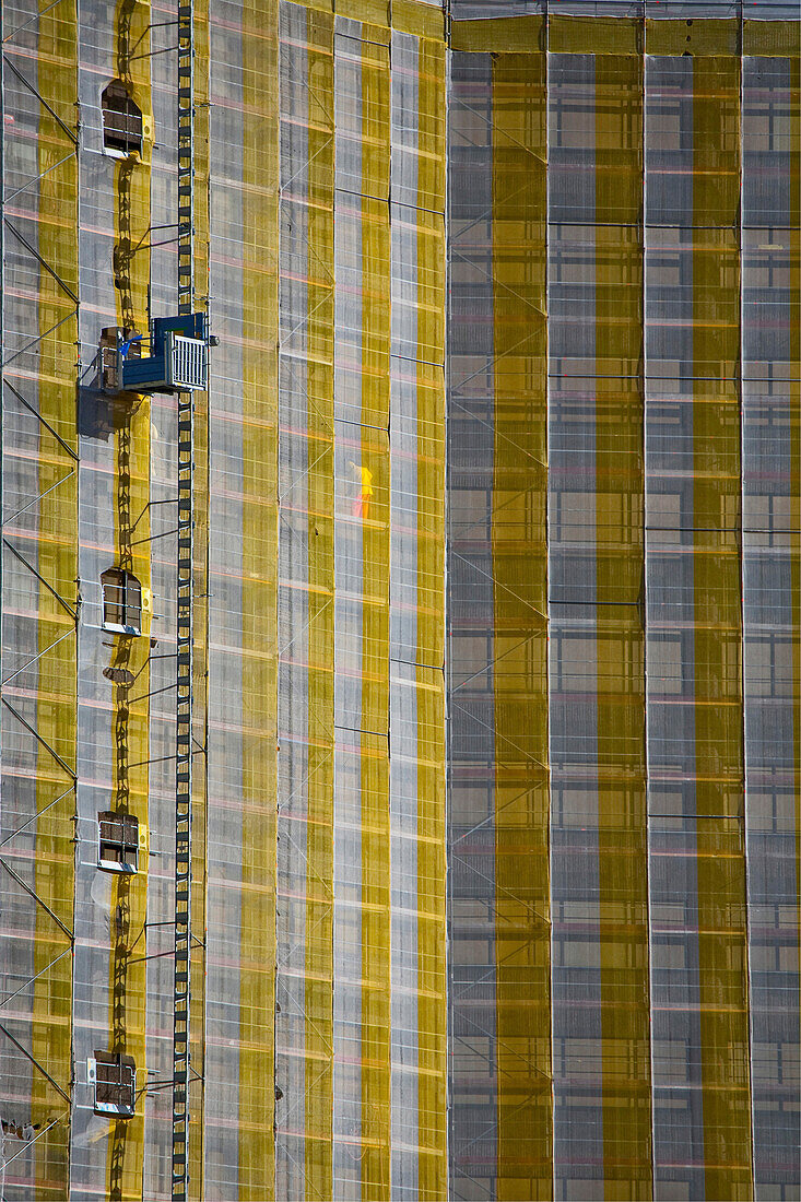 Scaffolding outside building construction, Berlin, Germany