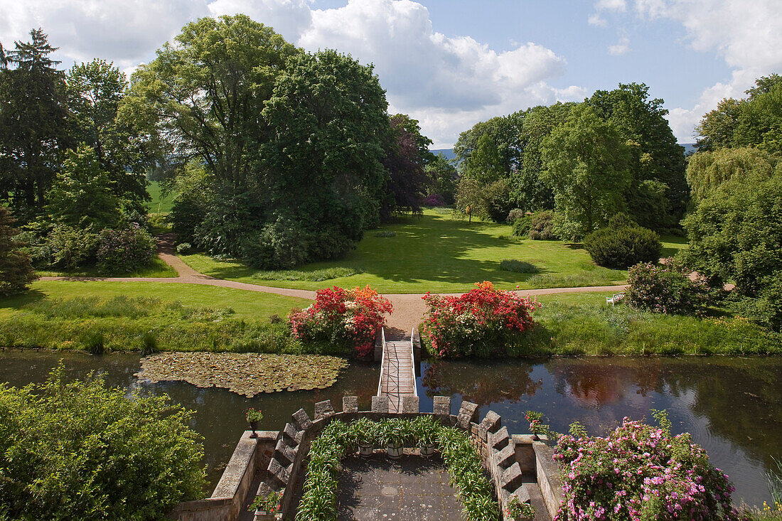 Manor garden, Heimburg manor, Eckerde, Barsinghausen, Lower Saxony, Germany