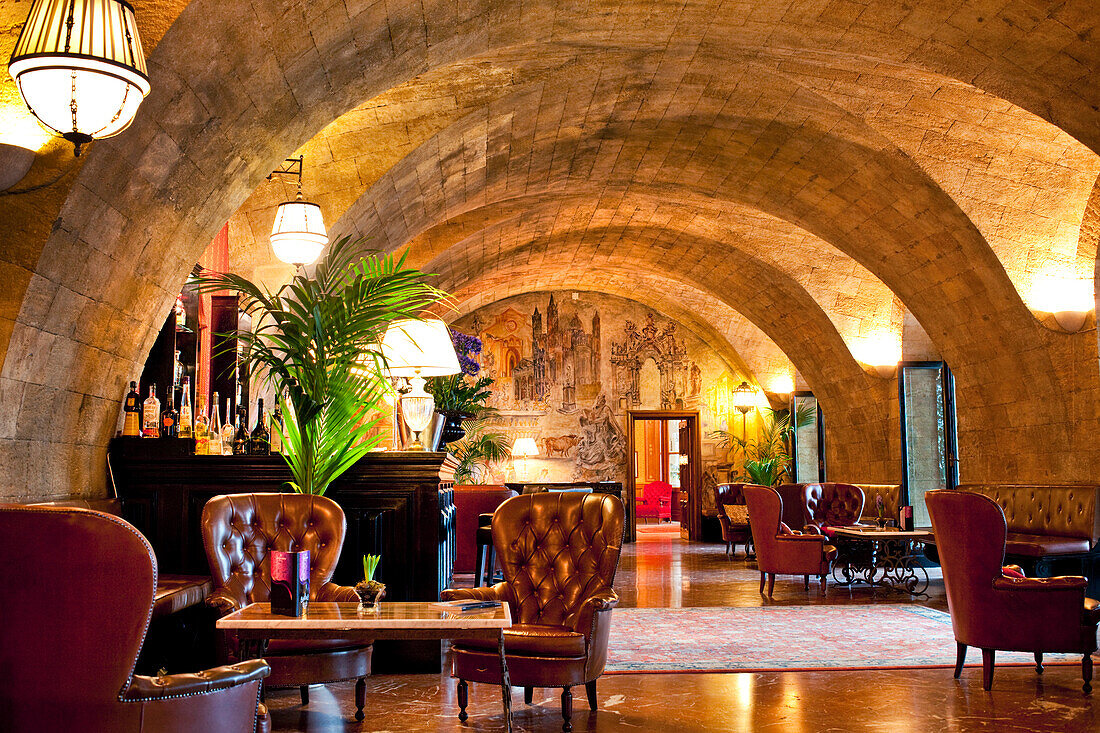 Bar, Hotel Villa Igiea, Palermo, Sicily, Italy