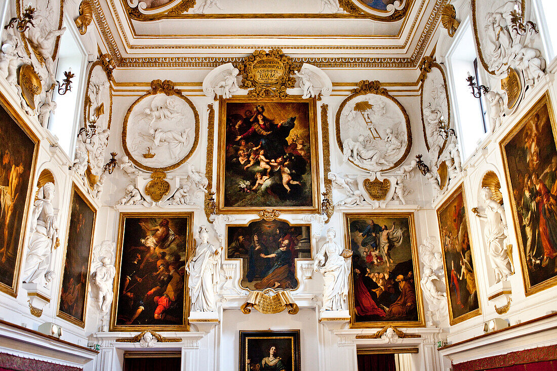 Stuckkünstler Serapotta, Oratorio di San Domenico, Palermo, Sizilien, Italien, Europa