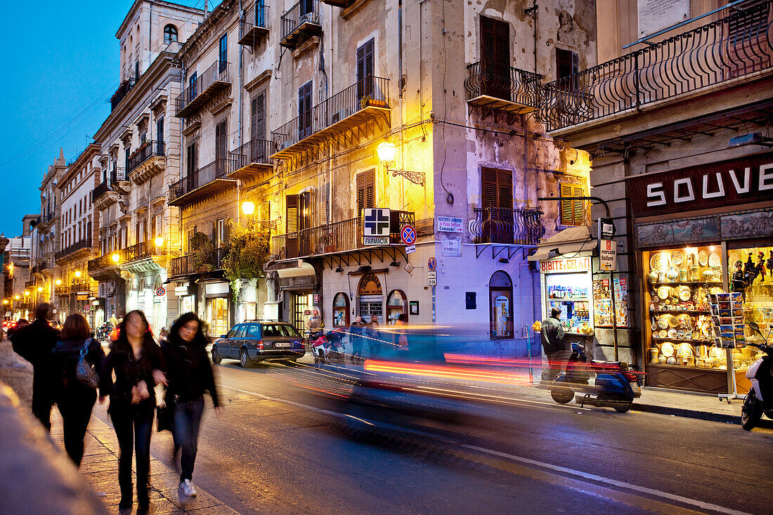 Straßenszene, Palermo, Sizilien, Italien, Europa