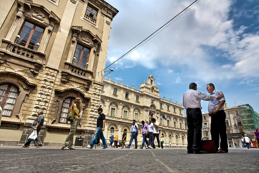 Piazza Universita, Via Etnea, Catania, Sizilien, Italien