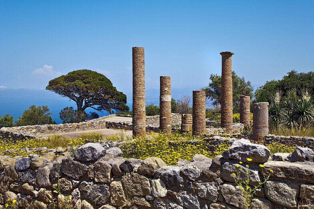 Ausgrabungsstätte, Tindari, Sizilien, Italien