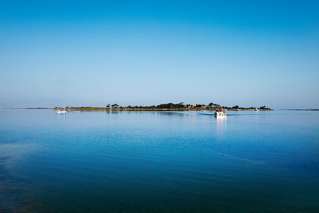 View to island of Mozia, Sicily, Italy