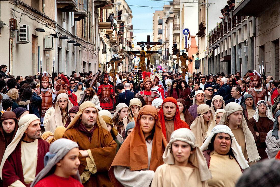 Gründonnerstagsprozession, Processione del Giovedi Santo, Marsala, Sizilien, Italien, Europa