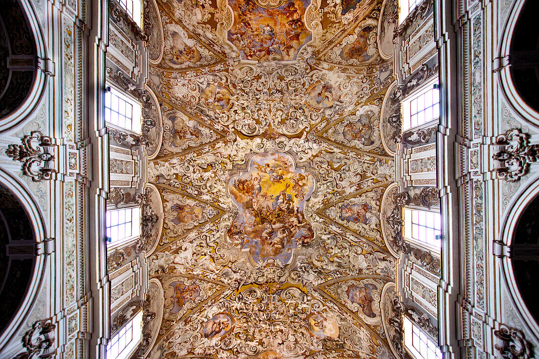 Church ceiling, Cathedral, Mazara del Vallo, Sicily, Italy