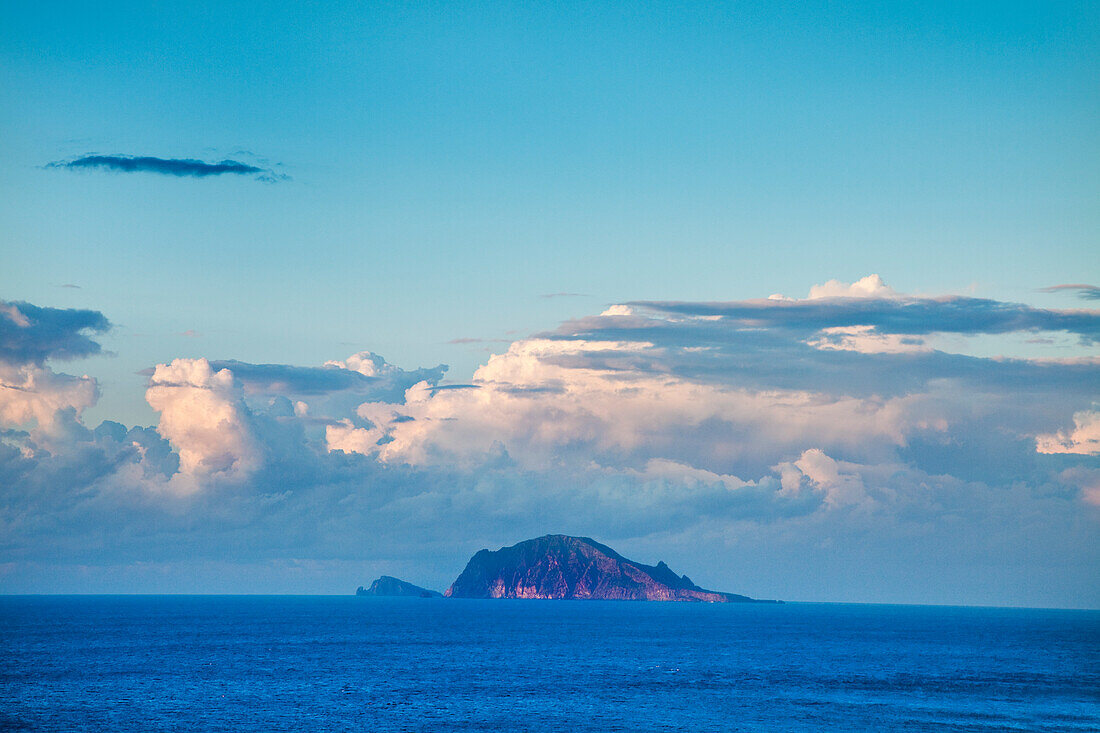 View to Panarea Island, Salina Island, Aeolian islands, Sicily, Italy