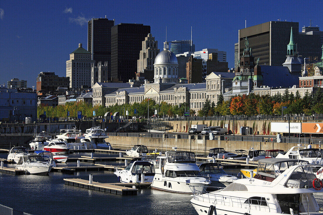 Boats in the old port, Montreal, Quebec, Canada