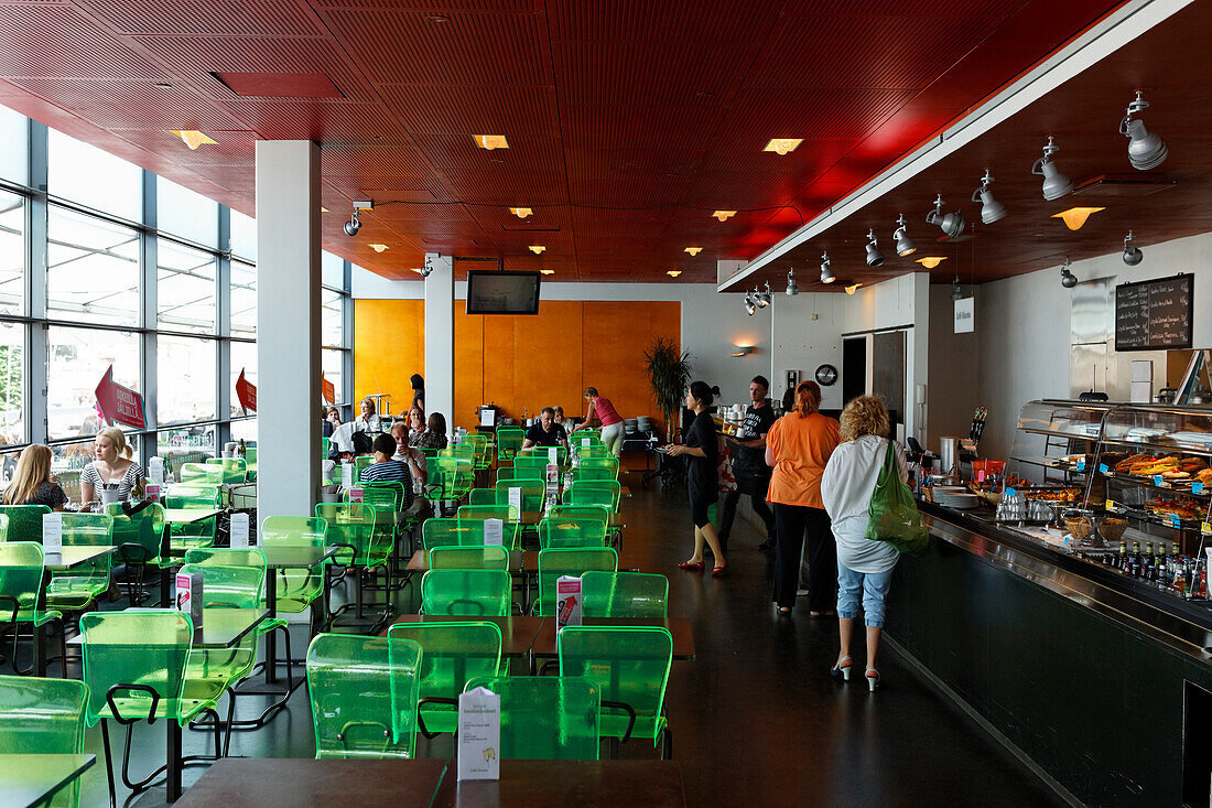 Bistro in the Kiasma Nykytaiteen Museum, Museum of contemporary art, Helsinki, Finland