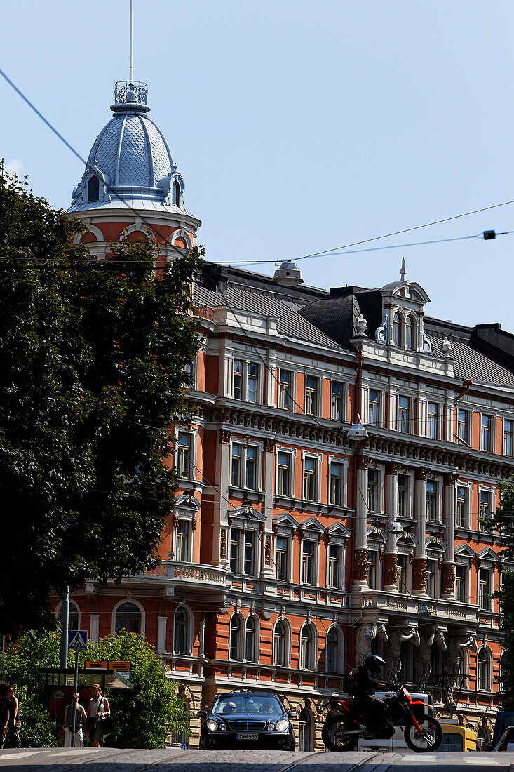 Building in Georgsgatan street, Helsinki, Finland