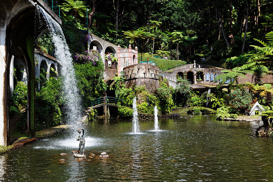 Oriental garden in Jardim do Monte, Funchal, Madeira, Portugal