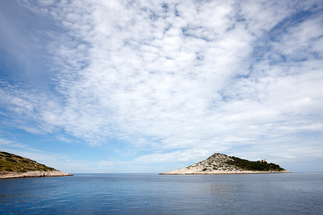 Kornati island under clouded sky, Croatia, Europe