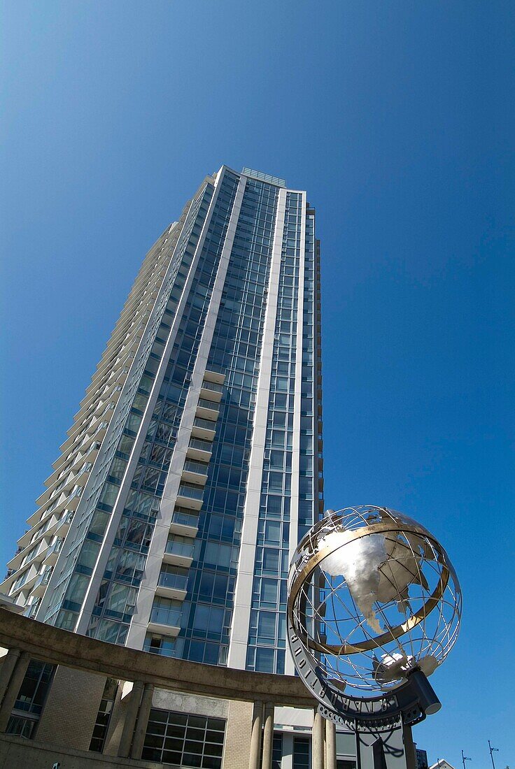 apartment building in downtown Vancouver, BC, Canada