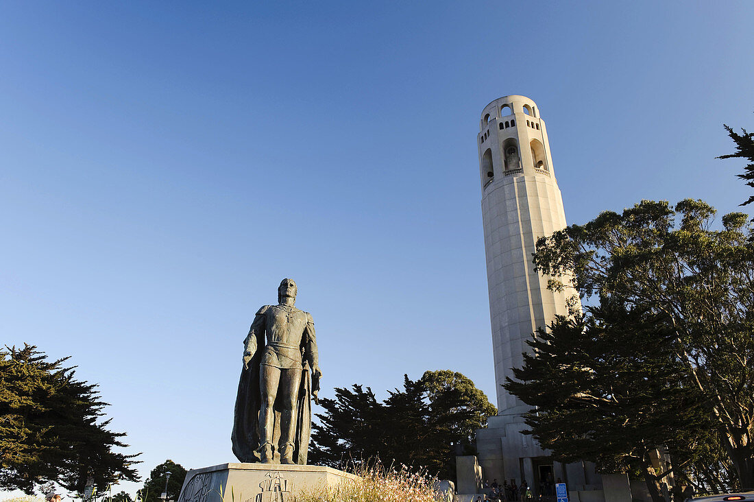 Usa, California, San Francisco, Telegraph Hill, Coit Tower