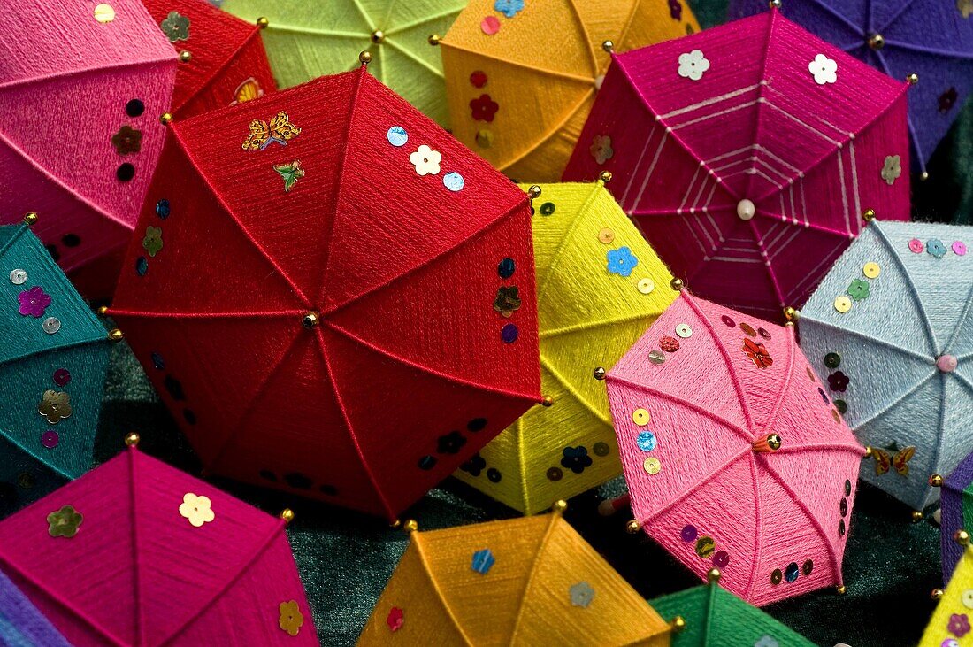April 2009, China´s Luoyang City, Henan Province, the traditional manual umbrella
