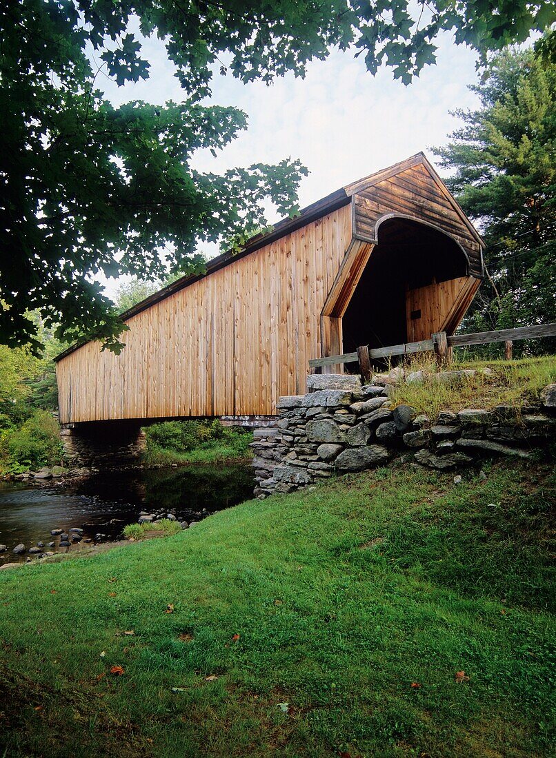 Corbin Covered Bridge, which crosses the Sugar River in Newport, New Hampshire, USA