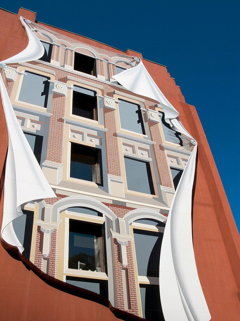 Mural on the Flat Iron Building, Toronto, Ontario Canada