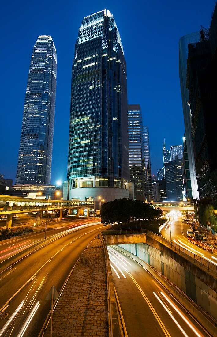IFC Buildings in the Central Business District of Hong Kong