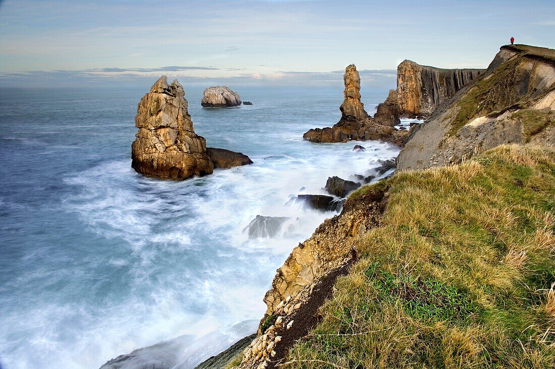 Atardecer en la costa de portio  Cantabria