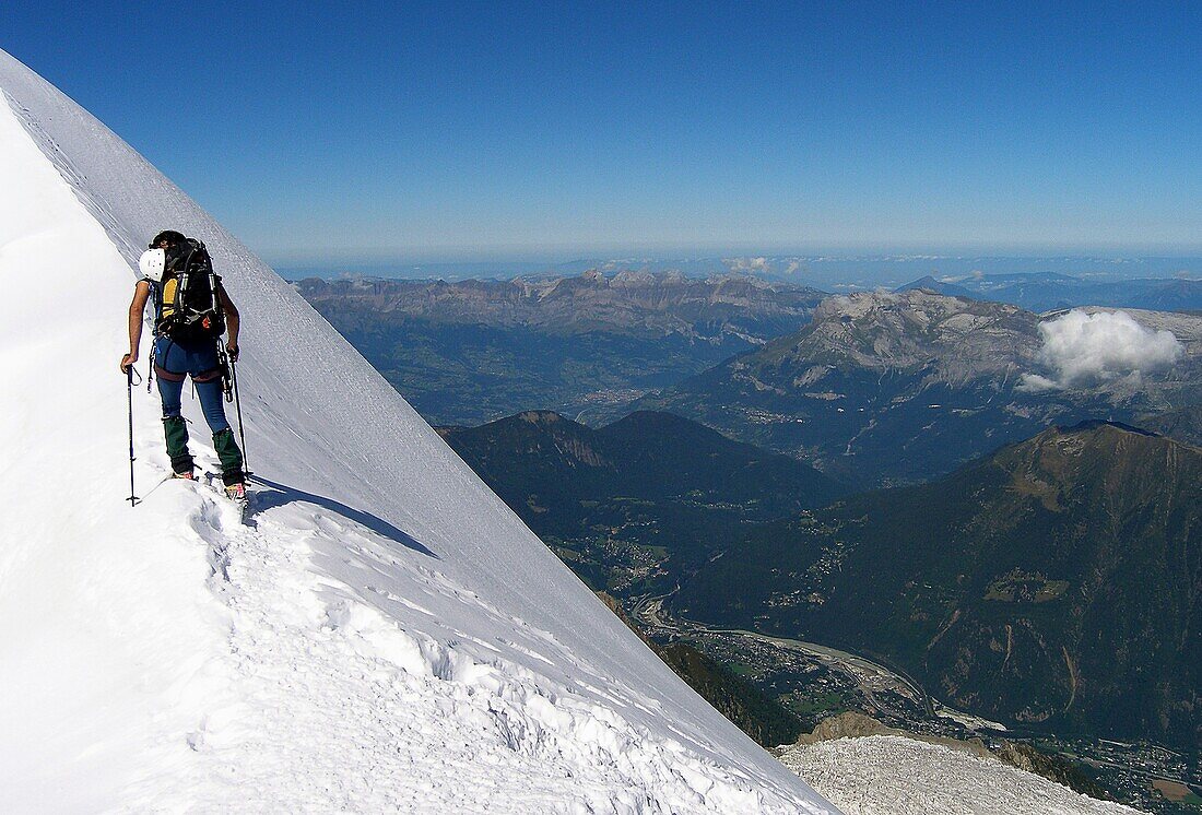 Climb up Mont-Blanc of Tacul  French Alps