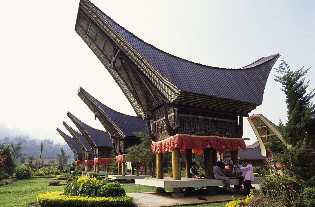 Rantepao Lodge emulating traditional house of Torajaland, Sulawesi, Indonesia