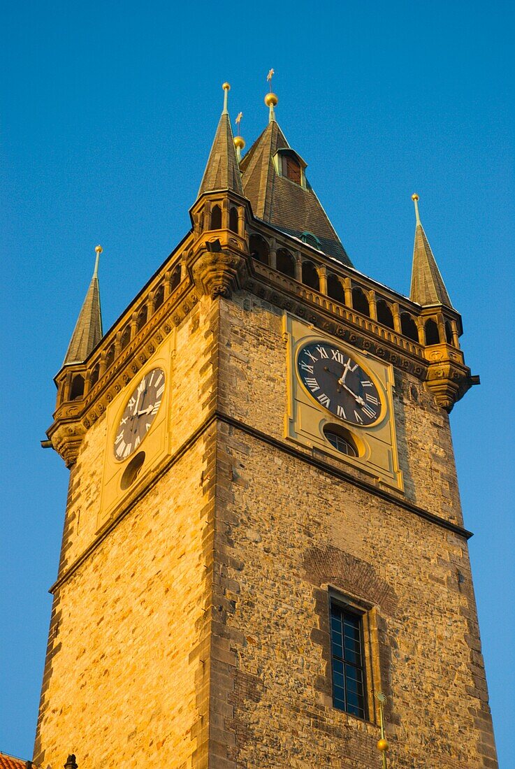 The Tower of Old Town Hall old town Prague Czech Republic Europe