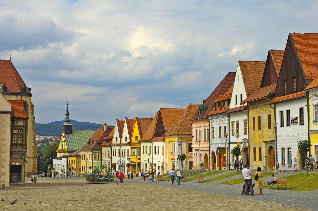 Radnicne namesti square in central Bardejov Slovakia EU