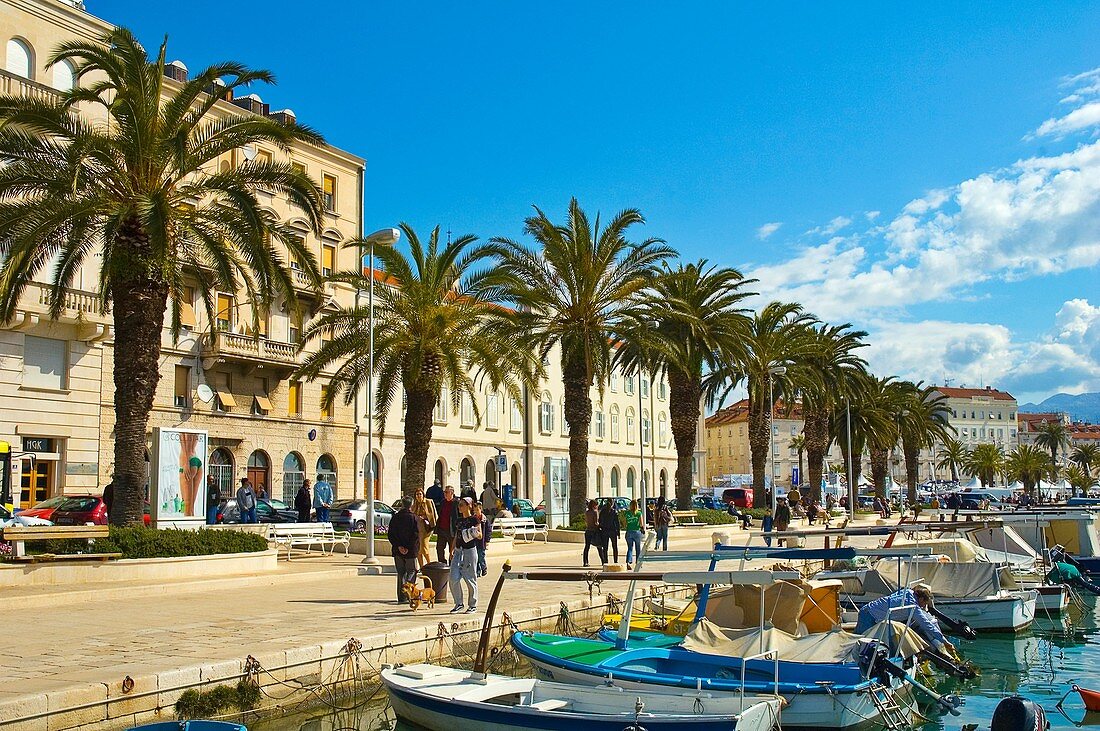 Seaside boulevard in Split Croatia Europe