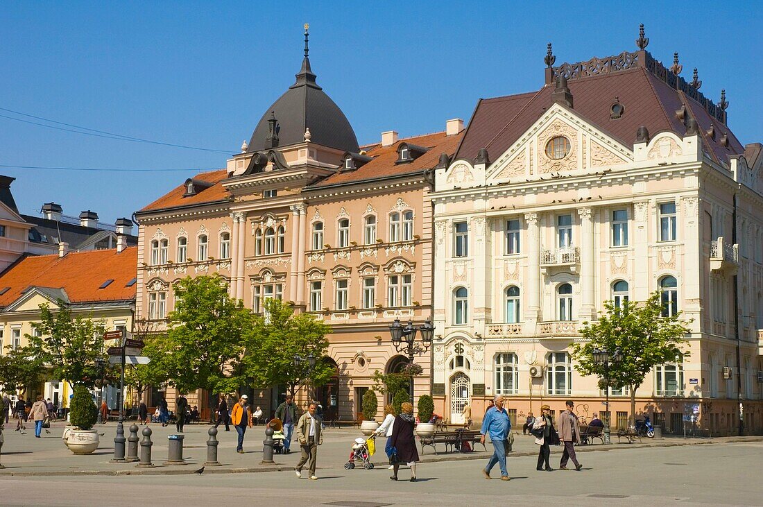 Trg Slobode main square in Novi Sad Serbia Europe