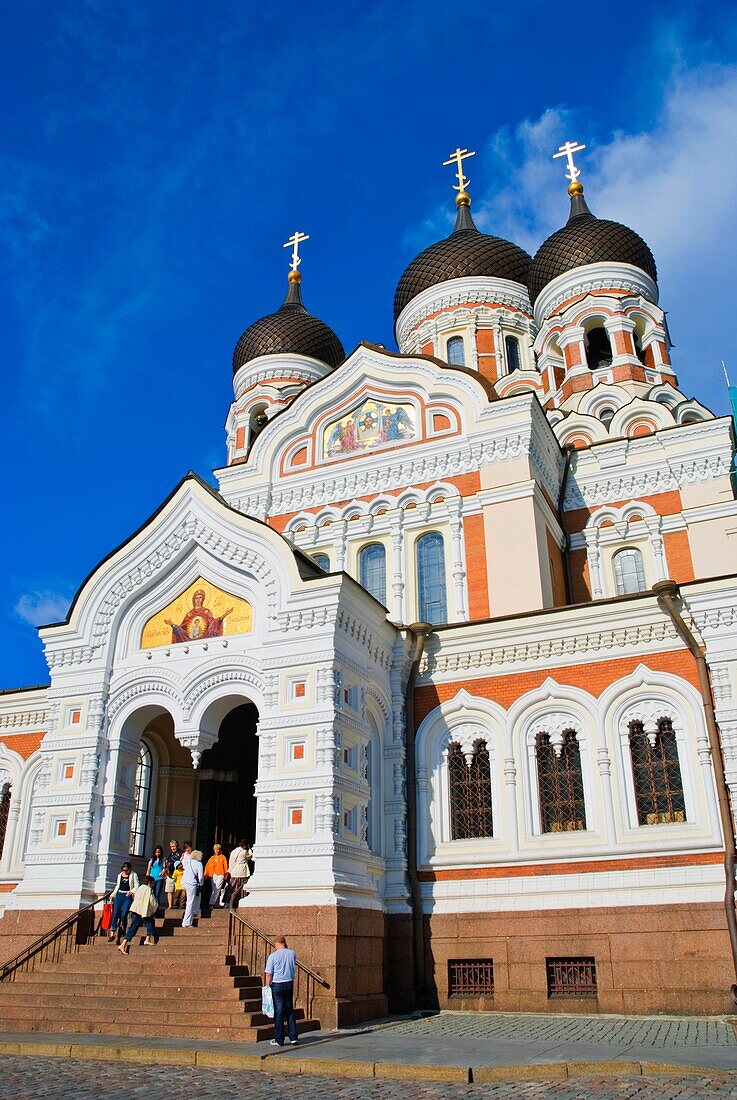 Aleksander Nevski katedraal the Alexander Nevsky cathedral Toompea hill in Tallinn Estonia Europe