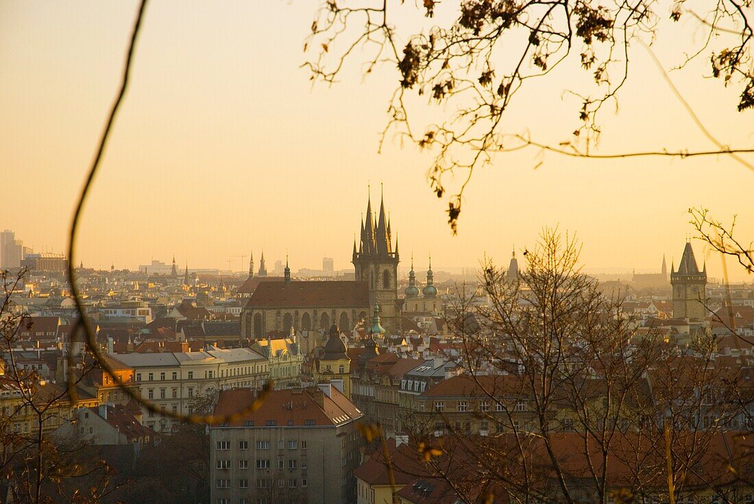 Old Town in winter in Prague Czech Republic Europe