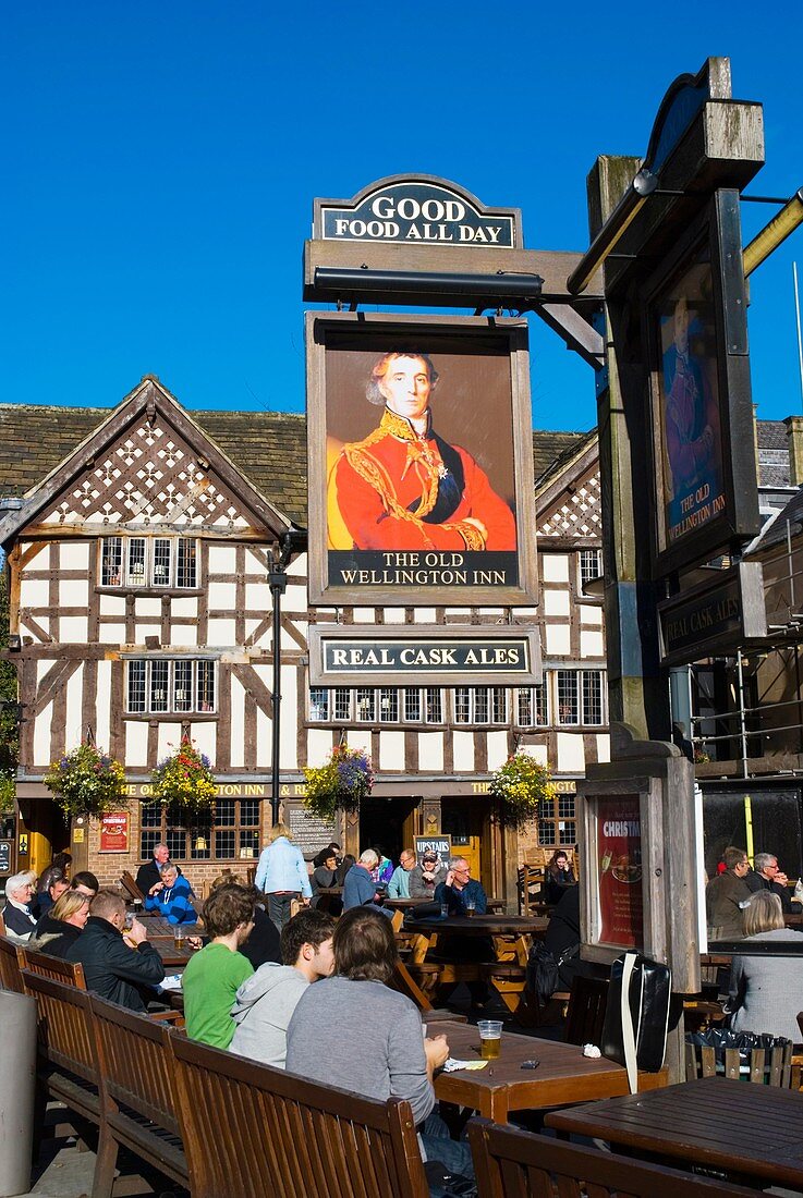 Pub exterior central Manchester England UK Europe