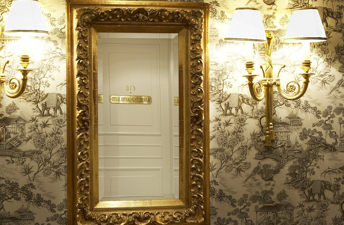 Mirror at the Sacher Hotel, Vienna, Austria