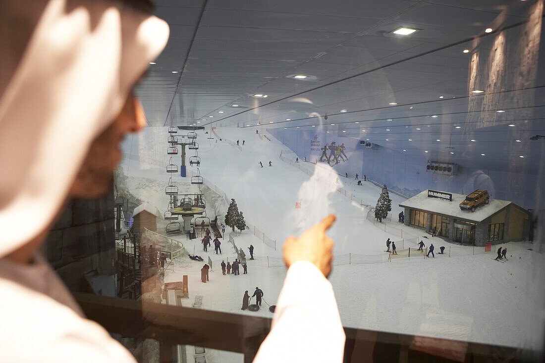 Blick in die Skihalle von Ski Dubai, Dubai, Vereinigte Arabische Emirate