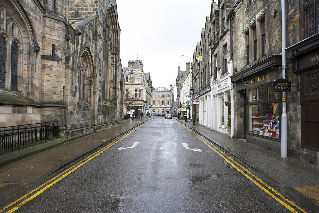Street and houses of St. Andrews, old town, St. Andrews, Scottland
