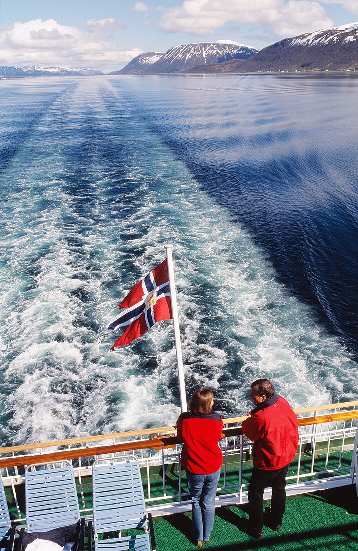 Norway, Nordland, Harstad region, On board Coastal Steamer Richard With