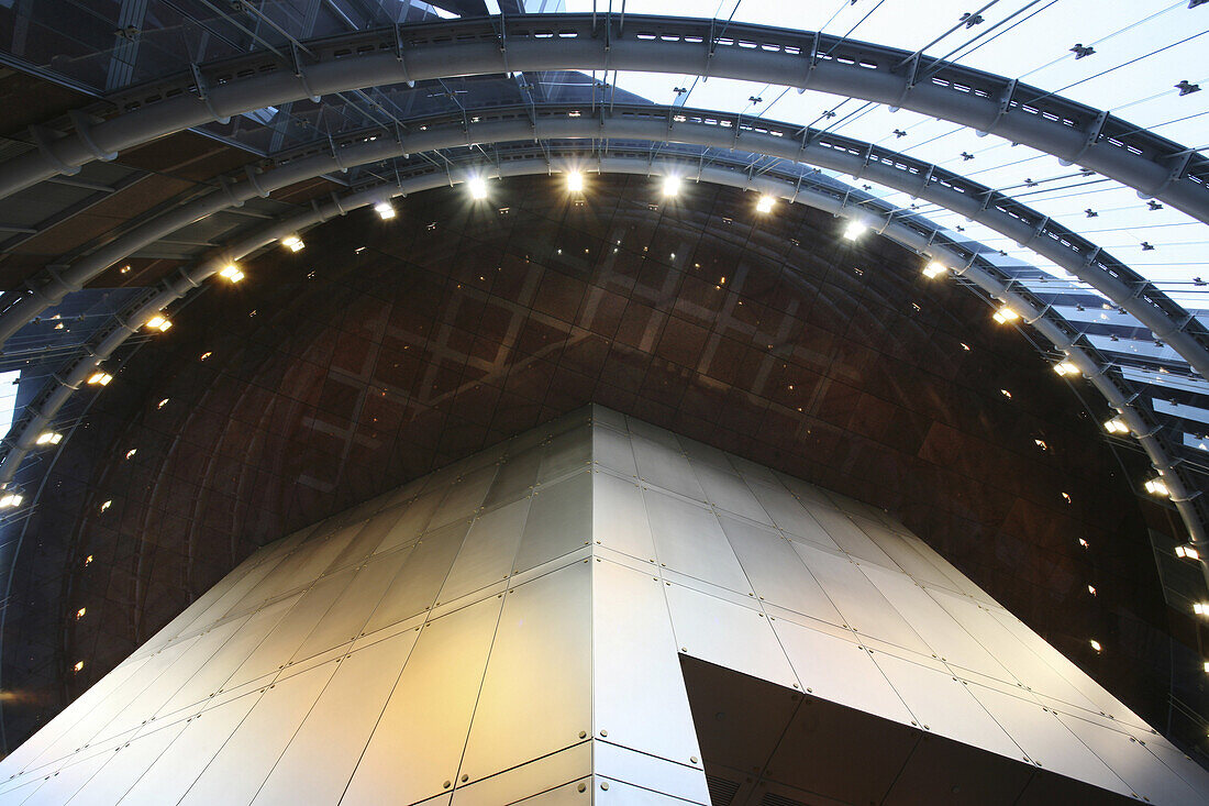 Entrance hall of Messeturm, Frankfurt am Main, Hesse, Germany
