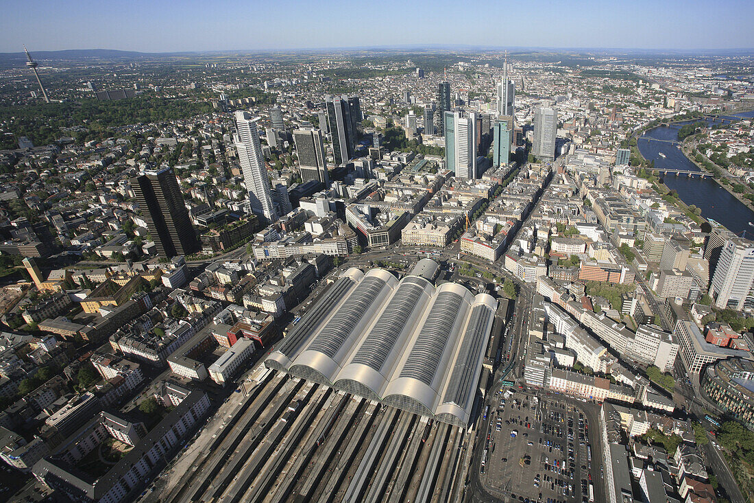 Central Railwaystation, center, quarter of railwaystation, quarter of banks, Frankfurt am Main, Hesse, Germany