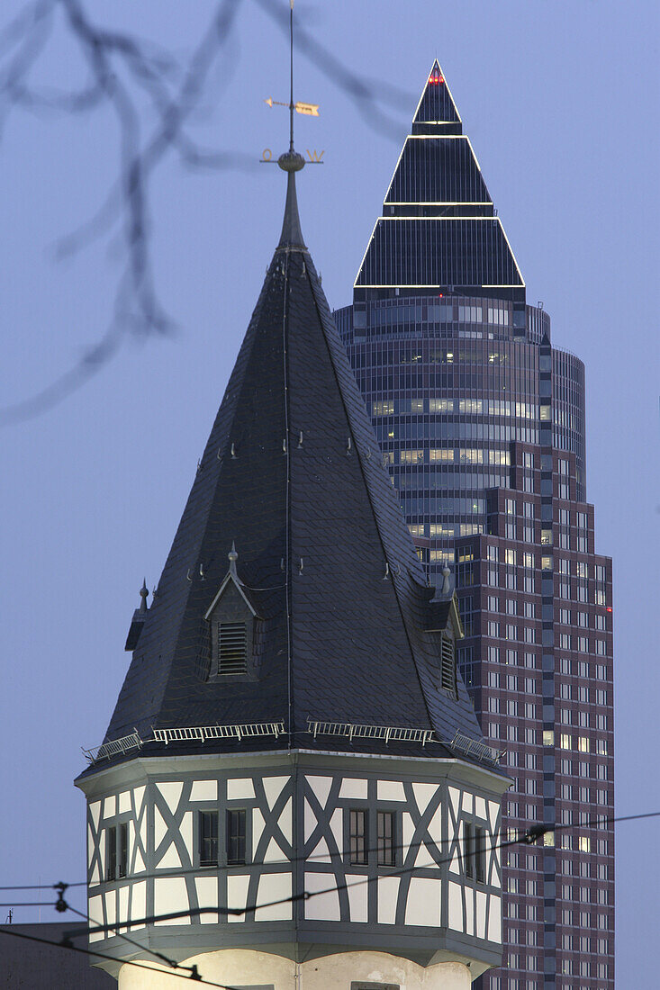 Bockenheimer Warte and Messeturm, Frankfurt am Main, Hesse, Germany