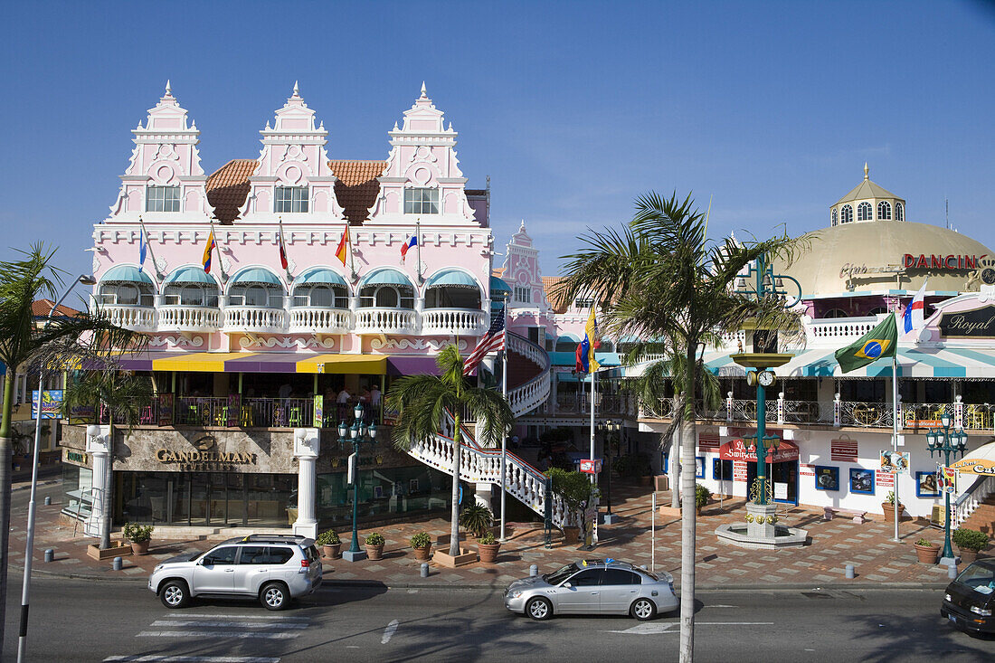 Colorful Dutch-influenced architecture, Oranjestad, Aruba, Dutch Caribbean