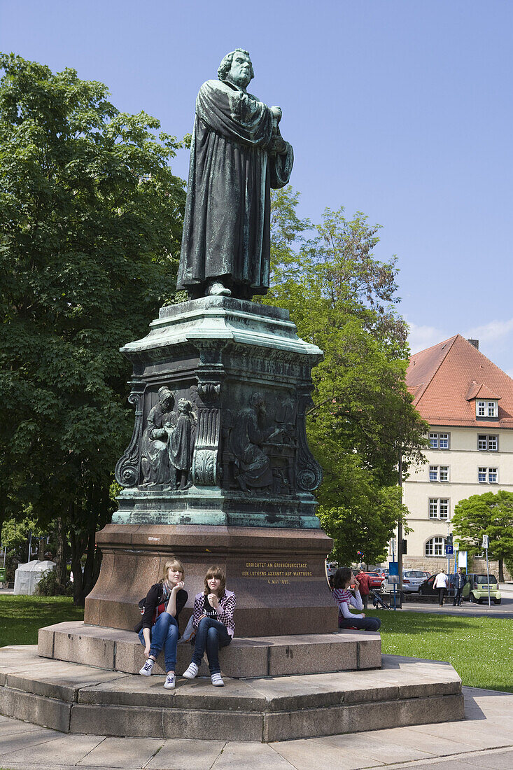 Martin Luther Denkmal am Karlsplatz, Eisenach, Thüringen, Deutschland, Europa
