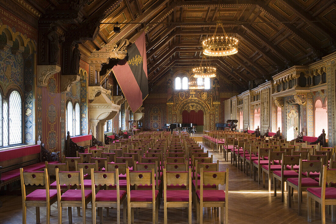 Festsaal der Wartburg, Eisenach, Thüringen, Deutschland, Europa