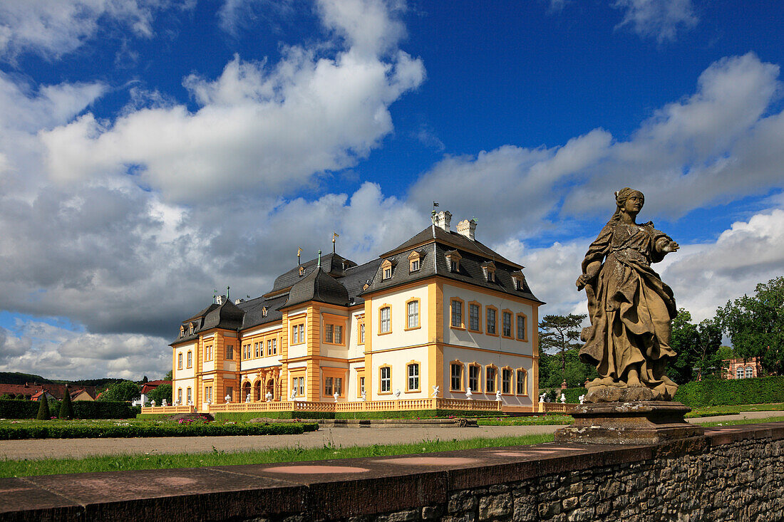 Veitshöchheim castle, Main river, Franconia, Bavaria, Germany