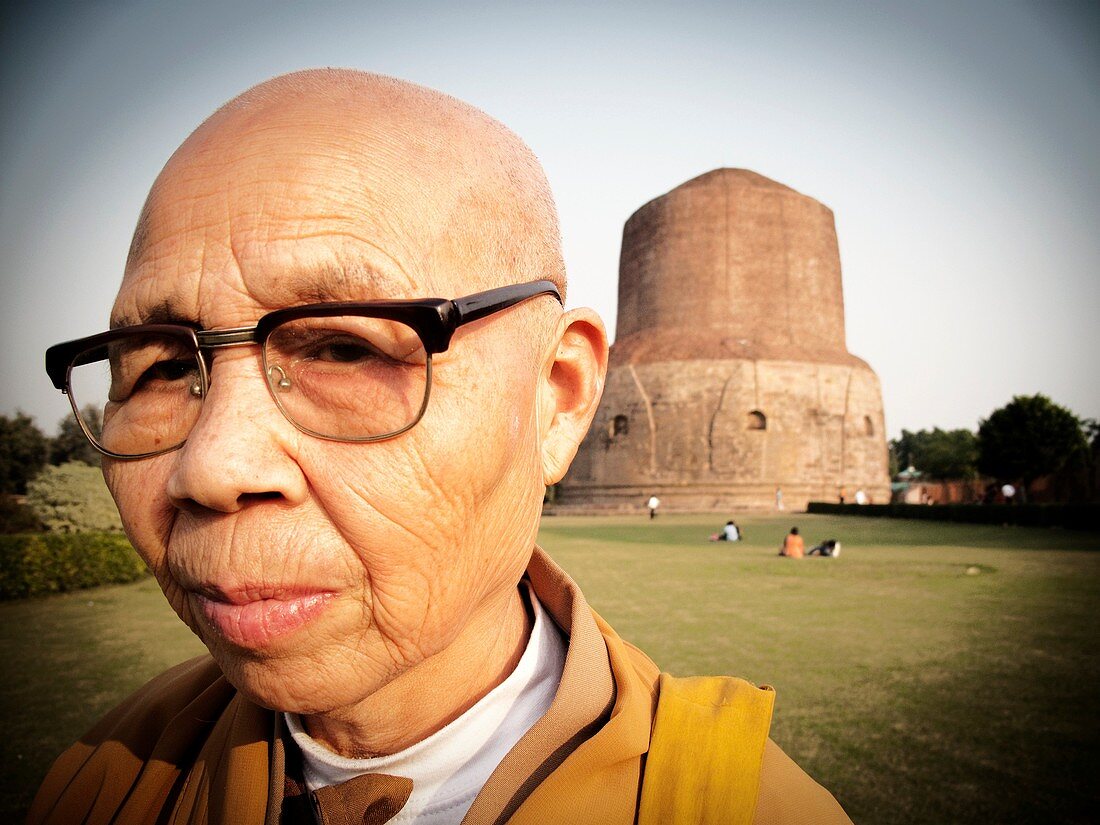 Benares, Buda, Budha, India, Monumento, Sarnath, Stupa, V07-990516, agefotostock 