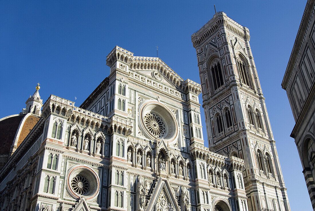Duomo  Cathedral) and Campanile di Giotto, Florence  Firenze), UNESCO World Heritage Site, Tuscany, Italy, Europe