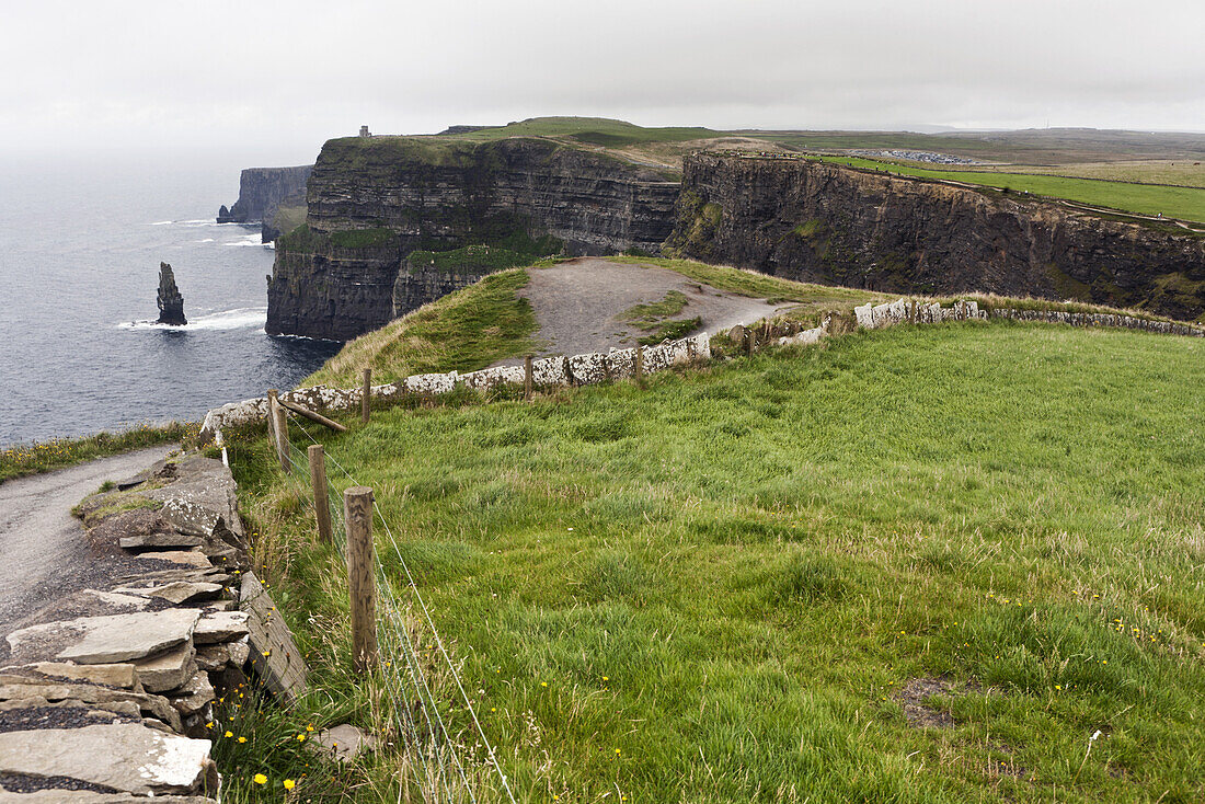 Cliffs of Moher and O'Brien's Tower, County Clare, Ireland