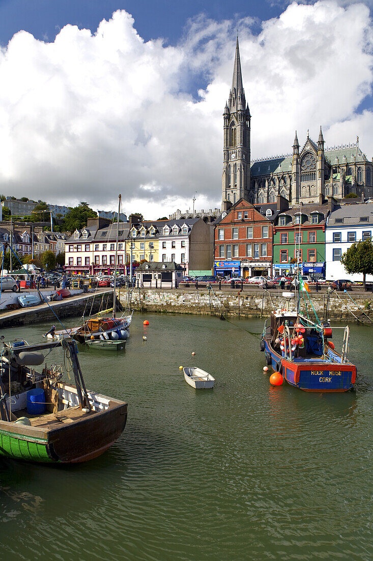 View at boats at harbour, Cobh, County Cork, Ireland