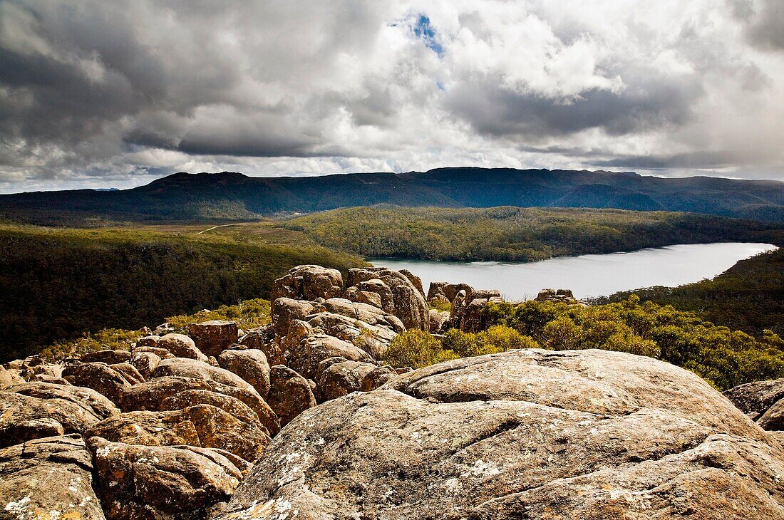 View from Seagers Lookout, Mount Field National Park, Tasmania, Australia