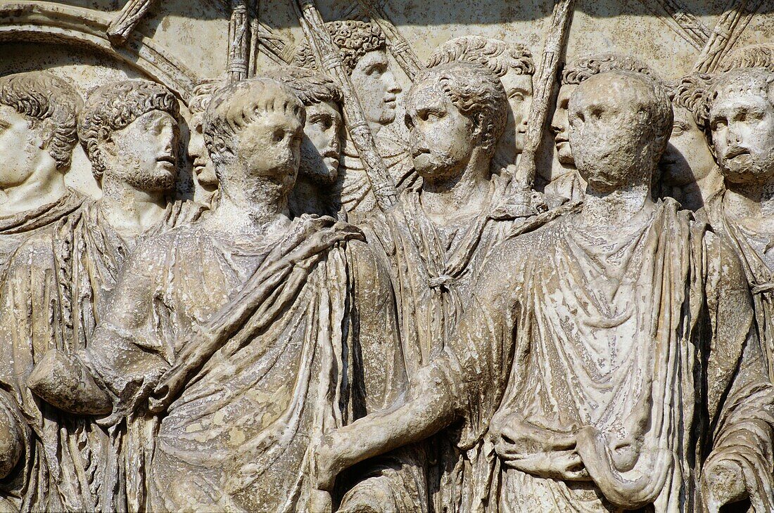 Benevento  Campania  Italy  Arco di Traiano triumphal arch erected in 114 to celebrate the achievements of Roman emperor Trajan